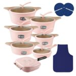 سرویس قابلمه 19 پارچه ام جی اس گرانیتی طرح C کره ای