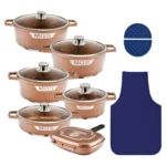 سرویس قابلمه ام جی اس 15 پارچه طرح C جرمنی